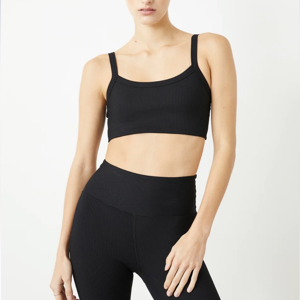 Year of Ours Ribbed sports bra, size small, black